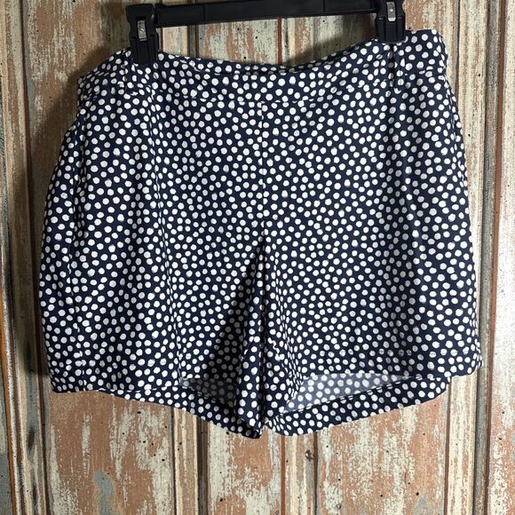 SPANX Navy Dot 6” XL SUNSHINE Pull On Pockets 4Way Stretch SHORTS Women’s - Picture 1 of 8